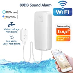 1M/3M/5M Water leakage sensor WIFI leak level Sound Alarm detector security Overflow protection Work with Tuya Smart Life App