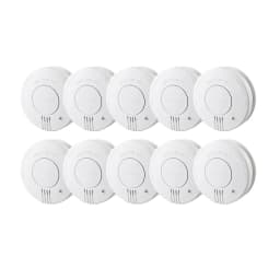 CCEsafety SA10 Smoke Detector 9V Replaceable Battery Fire Alarm Smoke Sensor Hush Button For Home Apartment Rental CE EN14604