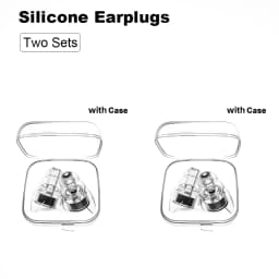 High Fidelity Silicone Earplugs - Reusable Noise Reduction Hearing Protection Ear-Plugs with Case for Concerts Musicians