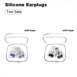 High Fidelity Silicone Earplugs - Reusable Noise Reduction Hearing Protection Ear-Plugs with Case for Concerts Musicians