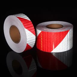 5cm/10cm/15cm/20cm*5M Reflective Adhesive Tape Left Or Right Twill White-Red Strips Waterproof Safety Reflectors Sticker For Car