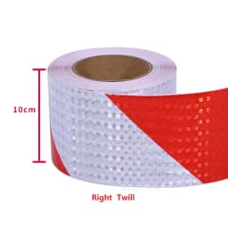 5cm/10cm/15cm/20cm*5M Reflective Adhesive Tape Left Or Right Twill White-Red Strips Waterproof Safety Reflectors Sticker For Car