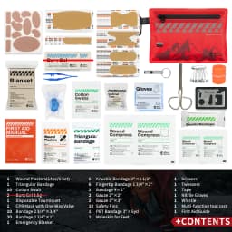Rhino Rescue Small First Aid Kit - Ultralight Waterproof Medical Kit for Hiking Backpacking Cycling Travel Vehicles