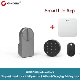 GIMDOW Smart Door Lock Hotel Apartment Intelligent Sticker Installation Bluetooth-Compatible Tuya Smart App Electronic Lock