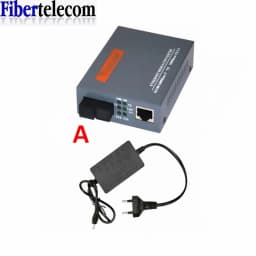 Gigabit Fiber Optical Media Converter HTB-GS-03 1000Mbps Single Fiber SC Port External Power Supply Optical Fiber Transmitter