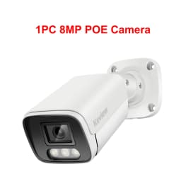 8MP 4K POE IP Camera Audio Outdoor H.265 Onvif Metal Bullet CCTV Home 4MP Color Night Vision Security Camera