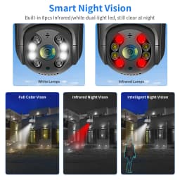 Hiseeu 8MP 4K PTZ Wifi Camera 5x Digital Zoom Ai Human Detect Auto Tracking ONVIF Wireless Outdoor Surveillance Camera ICSee App