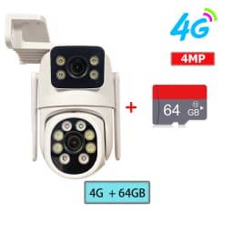 4MP WIFI IP Camera 3G 4G SIM Card PTZ 4MP Video Surveillance Cameras Outdoor Dual Lens ZOOM Alarm Color Night Camhipro App