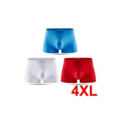 3pcs Ice Silk Men's Underwear Boxer Briefs For Men 3D Ultra Thin Comfortable Breathable QuickDrying Panties