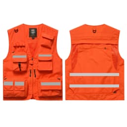Hi Vis Workwear Safety Vest with Multi Pocket Emergency Rescue Volunteers Communication Safety Jacket Outdoor Work Clothing
