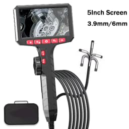 5Inch Borescope, 3.9/6.0mm Camera, HD 1080P with LED Illumination for Automotive Repair, Plumbing Inspection Can Zoom