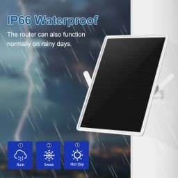 LS VISION Solar Powered WiFi Extender Signal Booster Outdoor Waterproof, Extends Coverage Up to 500ft Compatible with 2.4G WiFi