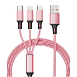 One Drag Three Data Cable for Apple Android Typec 3-in-1 Fast Charge 1.2m Nylon Braid Convenient and Fast Data Transmission