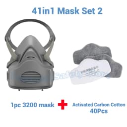 41in1 3700 Type Industrial Painting Spraying Respirator Safety Work Filter Dust Proof Full Face Gas Mask Formaldehyde Protection