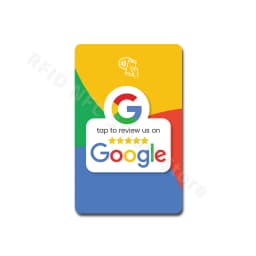 NFC Review us on Google Reviews NFC Tap Cards NT/AG215 504bytes 13.56MHz Social Media Google Reviews Cards NFC Business Card