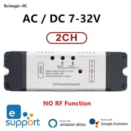 EWelink WiFi Switch Smart Garage Door Opener Controller 2CH 12V 24V 110V 220V 230V WIFI RF Receiver Inching Self-locking DIY