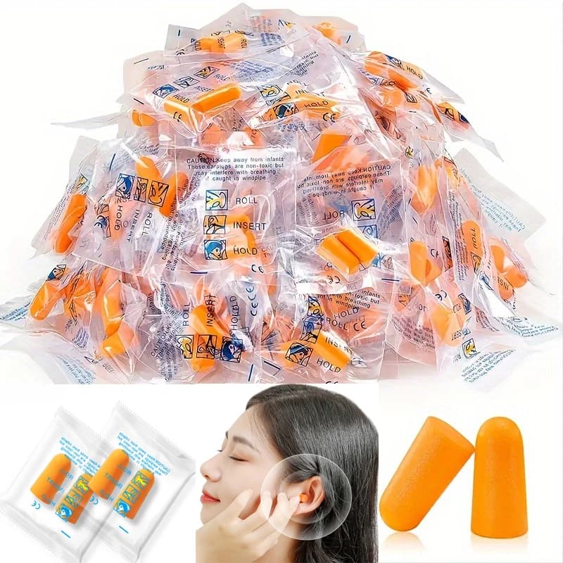 30/60/100PCS Noise Cancelling Ear Plugs Reusable Noise Reduction Protection Sound Insulation Ear Plugs for Sleep Study Work