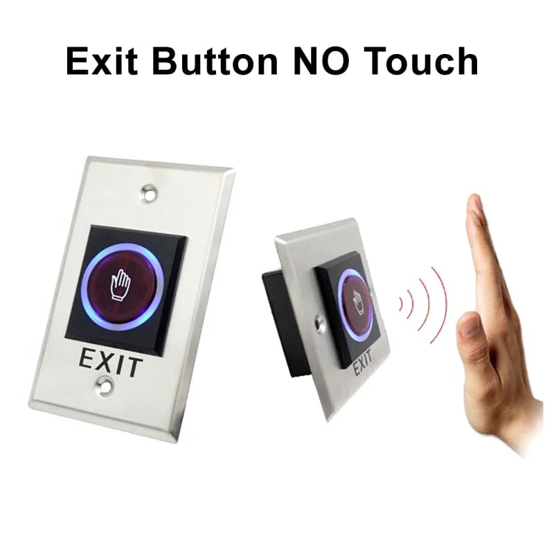 Access Button Door Exit Push Switch No Touch Release Gate Opener Door Access Control System Entry Open Touch