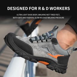 Men Safety Shoes Steel Toe Security Protection Work Boots Fashion Working Sneakers Anti-Smash Anti-puncture Indestructible Shoes