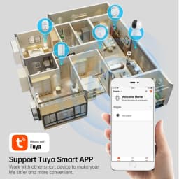 KERUI 5MP Tuya Smart Mini WiFi IP Camera Indoor Wireless Security Home CCTV Surveillance Camera 3MP Full HD With Auto Tracking