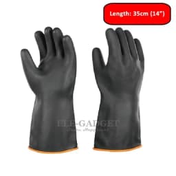 14"-22"Heavy Duty Chemical Wear Resistant Rubber Scrub Gloves Latex Fingers Rubber Acid Oil Resistant Latex Industry Work Gloves