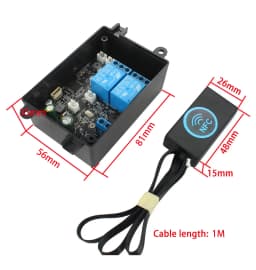 Mobile phone NFC fingerprint relay electric lock control panel IC 13.56mhz dual channel relay module car door modification