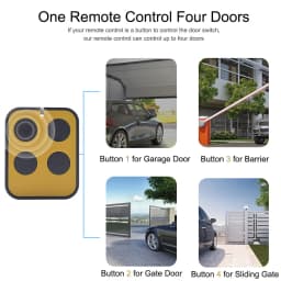 Multifrequency 280-868MHz Garage Door Remote Control Universal Gate 433mhz Opener Duplicator for Fixed Rolling Code Transmitter
