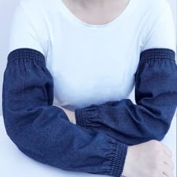 Thickened Arm Protective Sleeves Antifouling Dark Blue Welding Work Sleevelet Wear Resistant Anti-scalding Denim Oversleeves