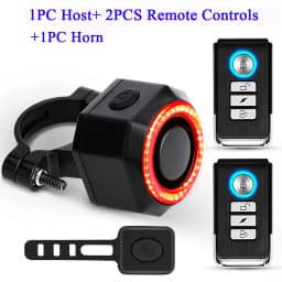 New Bicycle Alarm Taillight Waterproof Smart Auto Brake Sensing Tail Lamp Remote Control USB Charge Bike Rear Light