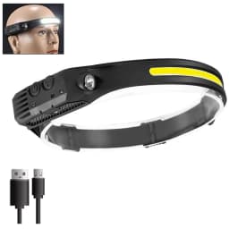 5 LED Headlamp Rechargeable with Built in 18650 Battery Strong Light Headlight Camping Adventure Fishing Head Light Flashlight