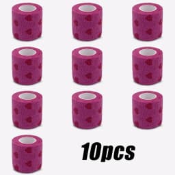 Printed Self Elastic Adhesive Athletic Tape Wraps 2.5cm Sports Colorful Bandage for Tattooing Finger Joint Knee Pet
