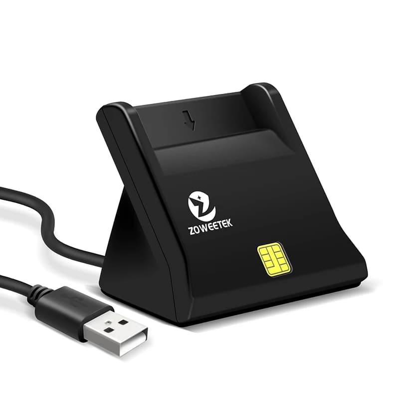 Zoweetek ZW-12026-3 EMV USB 2.0 ISO 7816 ID IC Smart Card Reader for Computer