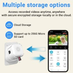 2K Window Camera 5GHz WiFi Indoor Cameras For Home Security Color Night Vision Motion Detection 24/7 Recording Quick Install