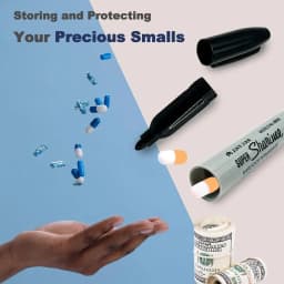 Creative Fake Black Marker Pen Hidden Compartment Sight Diversion Safe For Home Office Hide Necklace Money Small Valuables