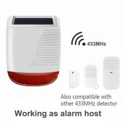 TAIBOAN 433MHz Wireless Solar Strobe Siren Waterproof Alarm Horn For Tuya PG103 107 G30 G50 Home Burglar Wifi GSM Alarm System