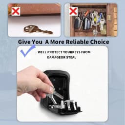 Tuya/TTlock Smart Password Key Box Outdoor IP65 Waterproof Anti-theft Box Safe Security Intelligent ABS/Metal Smart Wall Mount
