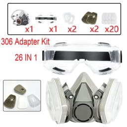 Gas Mask 6200 Set Vehicle Painting Spray with Cartridge Box 6001/6002 Orgainc Acid Vapors 5N11 Filters Dust-proof Mining