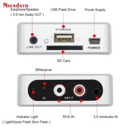 EZCAP 241 Music Digitizer Audio Capture Recorder Box Convert old analog Music Cassette Player to MP3 SD Card USB Flash Disk File