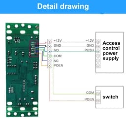 125Khz/13.56Mhz Proximity Rfid Reader Access Control PCB Board intercom module Embedded Access Control module 15000 user