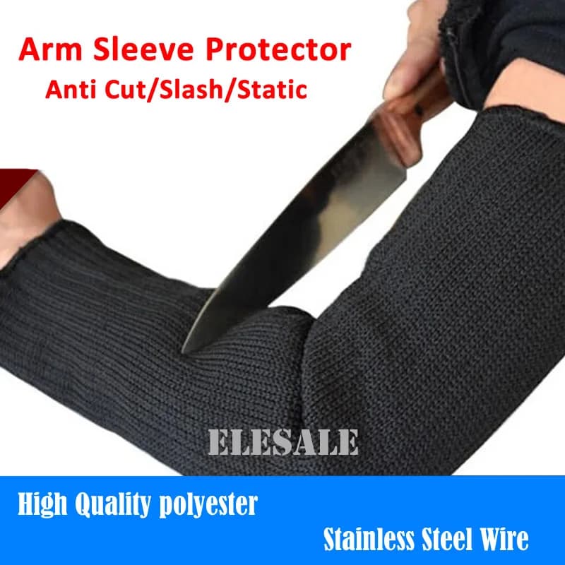 1/Pair Anti-Cut Arm Sleeves Hand Protector Cut Resistant Armband Stainless Steel Wire For Repair Carry Woodwood Factory Safety