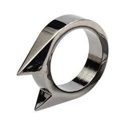 Adults Outdoor Survival Self-Defense Rings Broken Window Cat's Ear Safety Finger Rings Metal Defense Ring Self Defense Supplies