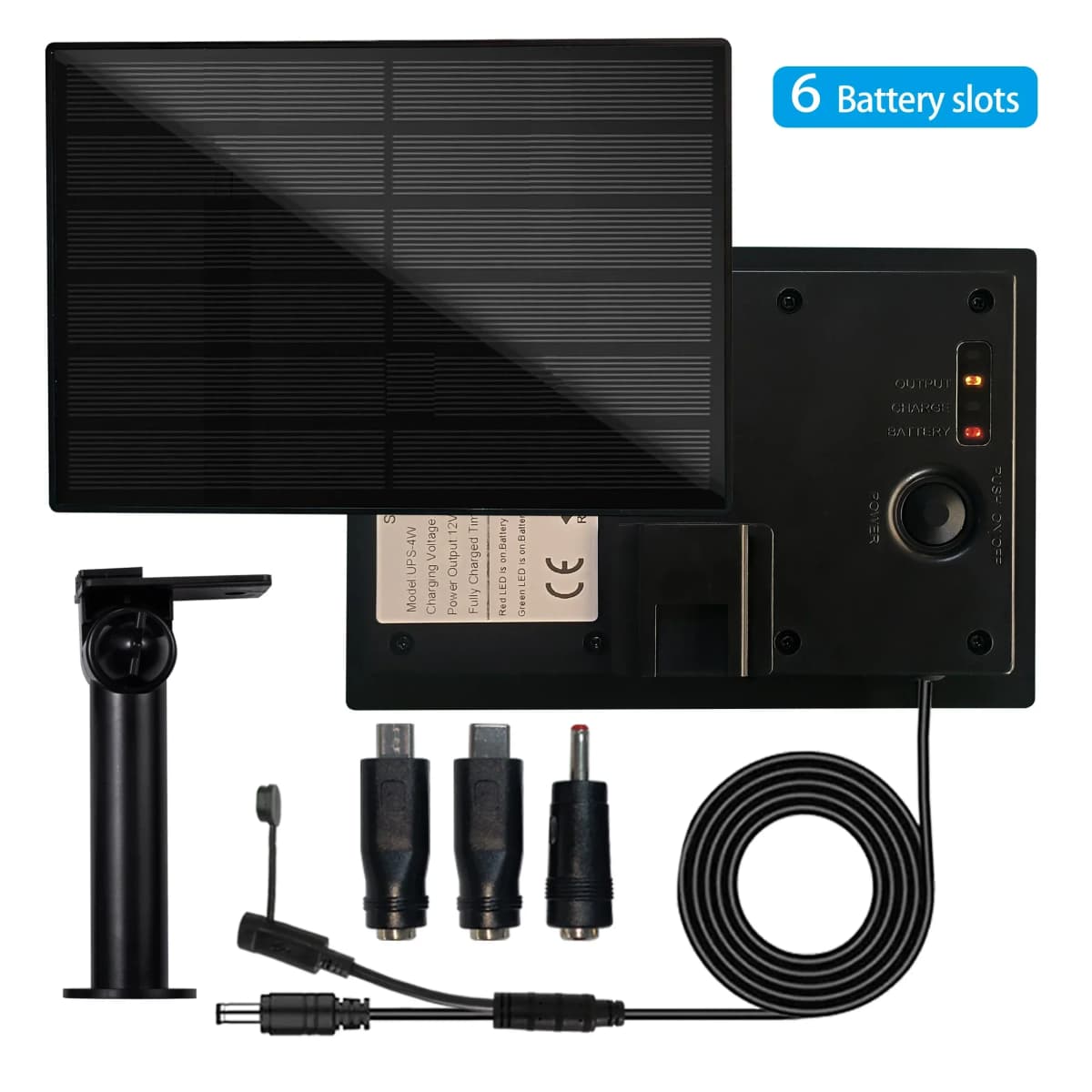 4W Solar Panel Waterproof IP66 Outdoor 2m Cable Charger USB TypeC 5V DC12V Powered Security WIFI Hunting Camera Or Tuya Sensors