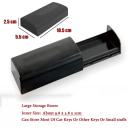 New Creative Magnetic Black Safe Box Car Key Holder Hidden Storage Secret Outdoor Stash For Home Office Car Truck Caravan