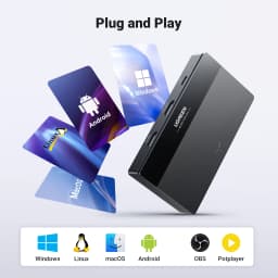 UGREEN HDMI 4K60Hz Video Capture Card HDMI to USB/Type-C Video Grabber Box for Computer Camera Live Stream Record Meeting