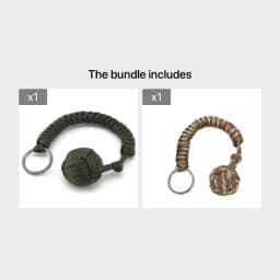 Outdoor Self Defense Key Chain Emergency Survival Protecting Monkey Fist Steel Ball Bearing Parachute Lanyard Camping Paracord