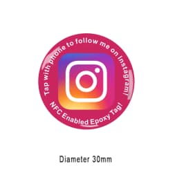 On-Metal Google Reviews Instagram Facebook NFC Tag Sticker Epoxy Lables for Social Media