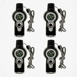 7in1 Emergency Survival Function Whistle Outdoor Multifunctional Survival Whistle with Lanyard Compass Flashlight Camping Hike