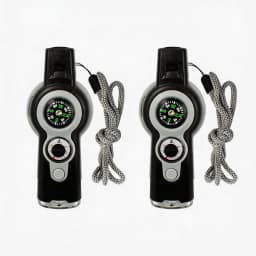 7in1 Emergency Survival Function Whistle Outdoor Multifunctional Survival Whistle with Lanyard Compass Flashlight Camping Hike