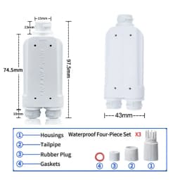 Waterproof POE 2 port Repeater IP66 10/100Mbps 1 To 2 PoE Extender With IEEE802.3af/at 48V Outdoor For POE Switch Camera