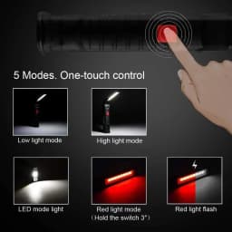 1-5PCS Multifunctional Folding Work Light Portable Camping Light USB Rechargeable Flashlight With Built-in Battery Magnetic Lamp